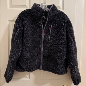 Converse Black and purple Sherpa